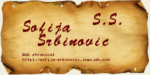Sofija Srbinović vizit kartica
